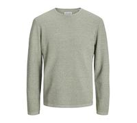 JACK & JONES Jjegeorge Knit Crew Neck Noos Pull en Tricot, Vert Iceberg-Détails : w. Cloud Dancer, M Homme