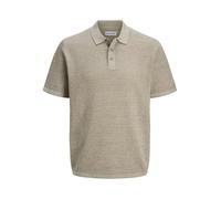 JACK & JONES Jjegeorge Knit Polo SS Sn, Coriandre/détail : w. Cloud Dancer, XL Hommes
