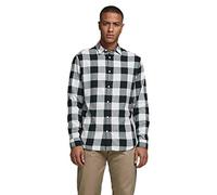 JACK & JONES JJEGINGHAM Twill Shirt L/S Noos Chemise, Blanc Whisper, M Hommes