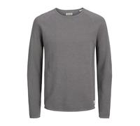 JACK & JONES Jjehill Knit Crew Neck Noos Pull en Tricot, Castlerock/détail : torsadé, L Homme