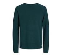 JACK & JONES Jjehill Knit Crew Neck Noos Pull en Tricot, Vert Bouteille, M Homme