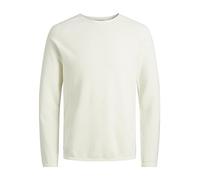 JACK & JONES JJEHILL Knit Crew Neck Noos Sweater, Cloud Dancer, M Homme
