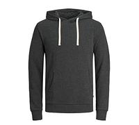 JACK & JONES Jjeholmen Sweat-shirt à capuche pour homme, Gris (Dark Grey Melange/Reg Fit), M