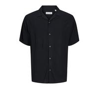 JACK & JONES Jjejeff Solid Resort T-Shirt S/S Sn Chemise à Manches Courtes, Noir, L Hommes