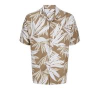 JACK & JONES JJEJEFF Tropical AOP Resort SS SN T-Shirt, Kaki, M