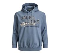 JACK & JONES Jjelogo Noos Pls Sweat à Capuche 2 Cols 25/26 - Grande Taille, Blue Mirage., 4XL