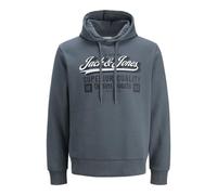 JACK & JONES Jjelogo Noos Pls Sweat à Capuche 2 Cols 25/26 - Grande Taille, tempête, 6XL