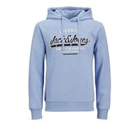 JACK & JONES Jjelogo Noos Sweat à Capuche à 2 col 24/25 Sweatshirt, Chambray Blue/Detail:Melange, M Homme