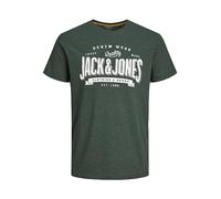 JACK & JONES Jjelogo SS O-Cou 1 col Mel Aw23 Sn T-Shirt, Mountain View/détail : mélange, S Homme