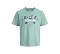 JACK & JONES Jjelogo SS Ss26 Sn Pls T-Shirt à col Rond à 2 Cols, Grande Taille, Bleu minéral., 4XL