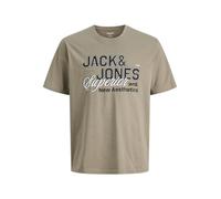 JACK & JONES Jjelogo SS Ss26 Sn Pls T-Shirt à col Rond à 2 Cols, Grande Taille, Vétiver, 3XL