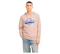Jack&Jones JJELOGO Sweat à Capuche 2 COL 24/25 Noos, Beige Clair, M