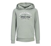 JACK & JONES Jjelogo Sweat Hood 2 Col 24/25 Noos Jnr Garçon Sweatshirt à capuche, Vert Clair, 164