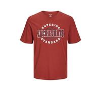 JACK & JONES Jjelogo Tee Ss O-neck 2 Col S Noos Jnr Garçon T-shirt, Rouge - Blanc - Noir, 164