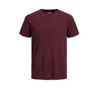 JACK & JONES Jjeorganic Basic Tee Ss O-neck Noos Homme T-Shirt, Rouge (Port Royale Detail: Slim), S