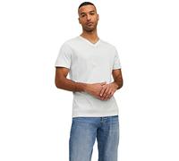 JACK & JONES Jjeorganic Basic Tee Ss V-neck Noos Homme haut, Blanc, M
