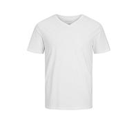 JACK & JONES Jjeorganic Basic Tee Ss V-neck Noos Homme haut, Blanc, XL