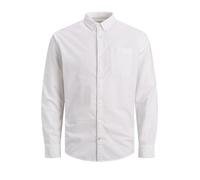 JACK & JONES Jjeoxford Shirt L/S S21 Noos Chemise, Blanc/Coupe : Slim fit, L Hommes