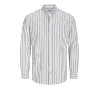 JACK & JONES Jjeoxford T-Shirt Ls Noos Chemise à Manches Longues, Crockery/Rayures : Rayures, L Homme