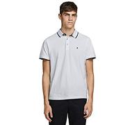 JACK & JONES Jjepaulos Polo Ss Noos Homme Polo, Blanc, L