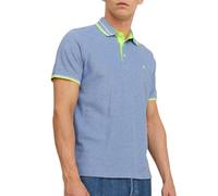 JACK & JONES Jjepaulos Polo Ss Noos Homme Polo, Bleu - Vert Clair, S