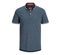 JACK & JONES Jjepaulos Polo Ss Noos Homme Polo, Denim Bleu, S