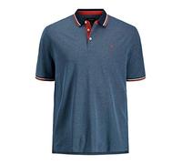 JACK & JONES Jjepaulos Polo Ss Noos Pls Homme Tricot, Bleu - Rouge - Blanc, 5XL Grande taille