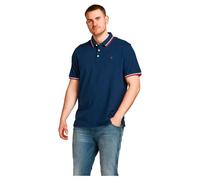 Jack & Jones Jjepaulos Polo SS Plus T-Shirt pour Homme, Blazer Bleu Marine, XXXXXXL