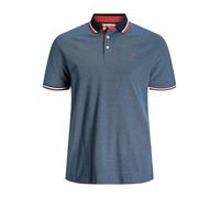 Jack & Jones Jjepaulos Polo SS Plus T-Shirt pour Homme, Bleu, Rouge et Blanc, XXL