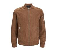 JACK & JONES Jjerocky Faux Suede Bomber Veste, Cognac, L Hommes