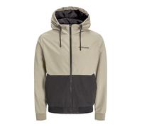 Jack & Jones JJERUSH Bomber Noos Veste Courte à Capuche pour Homme Coriandre/Détail : Noir/Blanc, Taille M, Coriandre - Détails : Noir/Blanc, M