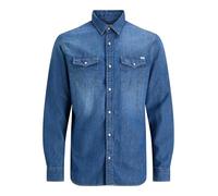 JACK & JONES Jjesheridan Shirt L/s, Chemise en jean Homme, Bleu (Medium Blue Denim Fit:Slim), Medium