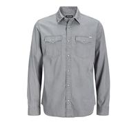 JACK & JONES Jjesheridan Shirt L/s, Chemise en Jean Homme, Gris (Light Grey Denim Fit:Slim), Large