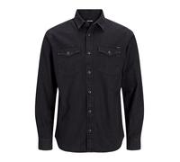 JACK & JONES Jjesheridan Shirt L/s, Chemise en Jean Homme, Noir (Black Denim Fit:Slim), X-Large
