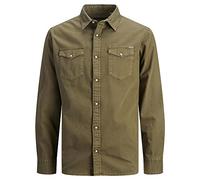 Jack & Jones Jjesheridan Shirt L/S Noos Chemise, Forest Night, S pour des Hommes