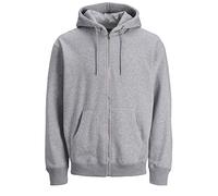 JACK & JONES Jjesoft Sweat Zip Hood Noos Veste, Gris (Light Grey Melange Light Grey Mélange), Large Homme