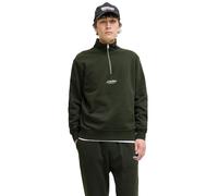 JACK & JONES JJESOHO Sweat Quarter Zip HN Noos Homme Sweat-Shirt Vert XL