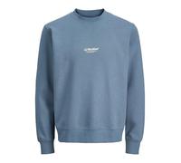 Jack & Jones Sweat-shirt JJESOHO – col rond, coupe décontractée – Blue Mirage, XL