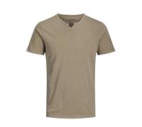 JACK & JONES Jjesplit Neck Tee Ss Noos Homme T-shirt, Crockery/Coupe : Slim, L