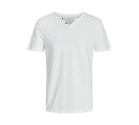 JACK & JONES JJESPLIT Neck Tee SS Noos T-Shirt, Cloud Dancer, S (Lot de 1) Homme