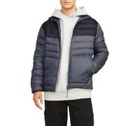 JACK & JONES Jjesprint Puffer Collar Noos Veste matelassée, Asphalt/Detail:Black Blocking, L Homme