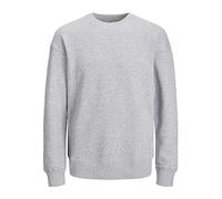 JACK & JONES Jjestar Basic Sweat à col Rond pour Homme, Gris Clair chiné, XXL