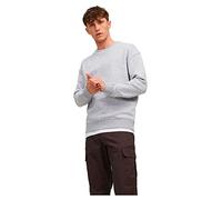 JACK & JONES JJESTAR Basic Sweat Crew Neck Maillot de survtement, Gris Clair chiné, L Homme