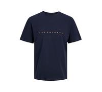 JACK & JONES Jjestar Jj Tee Ss Noos Homme T-shirt, Bleu Fonce, XL