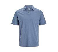JACK & JONES Jjesummer Linen Polo SS Sn Chemise à Manches Longues, Denim décoloré, L Homme