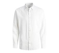 JACK & JONES Jjesummer Linen T-Shirt Ls Sn Chemise à Manches Courtes, Blanc, XL Homme