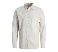 JACK & JONES Jjesummer Linen T-Shirt Ls Sn Chemise à Manches Longues, Crockery/Stripes :/White, XL Homme