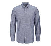 JACK & JONES Jjesummer Ls Sn T-Shirt Chemise à Manches Longues, Bleu Jeans Clair, L Hommes