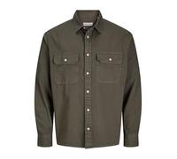 JACK & JONES Jjetravis Ls Noos T-Shirt, Vert Olive, M