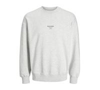 JACK & JONES Jjeurban Edge Studio Sweat Crew Noos Maillot de survêtement, Blanc-Gris, S Homme